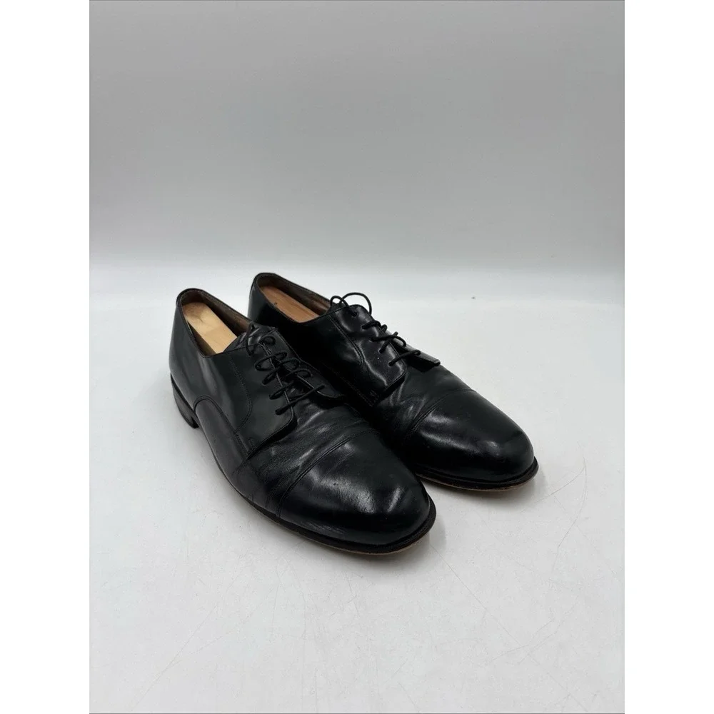 Bostonian Shoes Mens Size 11M Black Leather Cap Toe Oxford Dress Made In USA